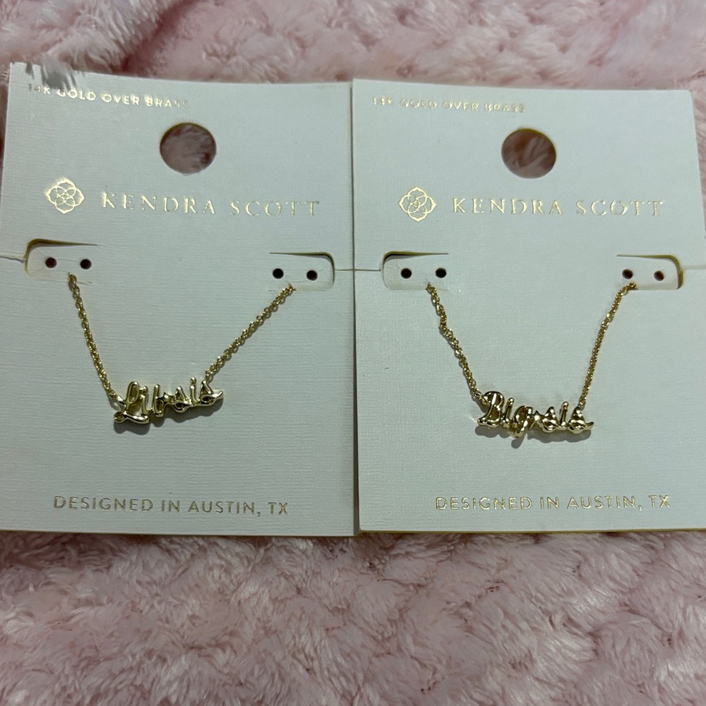 Kendra Scott Gold Script Necklace